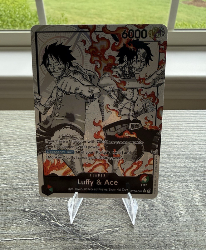 ST30-001 Luffy & Ace (Parallel) ENGLISH One Piece TCG BGS BLACK LABEL WORTHY