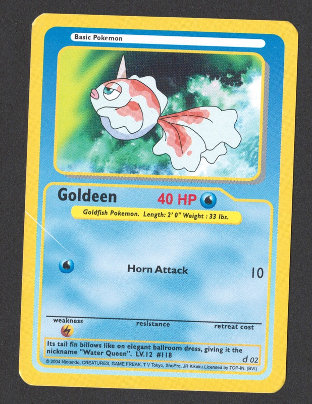Goldeen funskool pokemon 2004 Vintage rare Pokemon Card