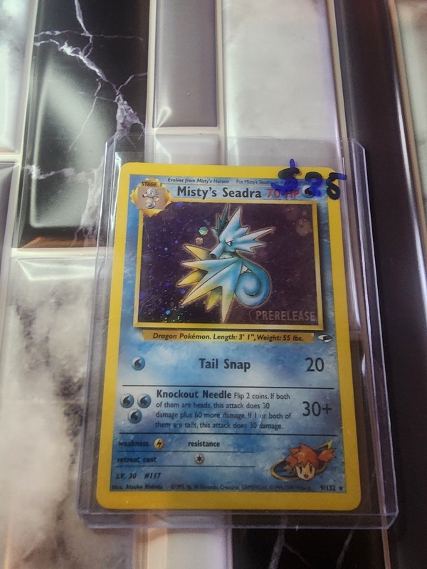 Misty’s Seadra 9/132 Holo Prerelease Gym Heroes NM-Mint 1999 Pokemon Card