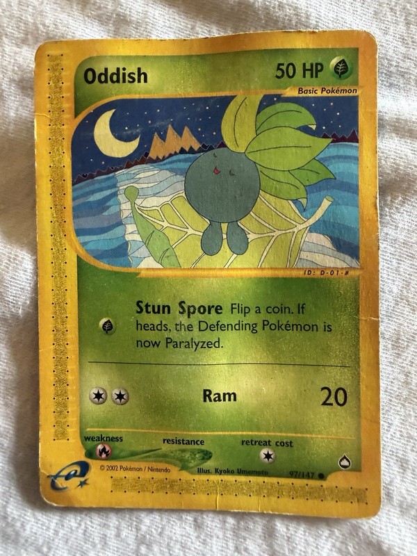 The Pokémon Company Oddish 097/147 Aquapolis 50 HP Common Basic Regular English