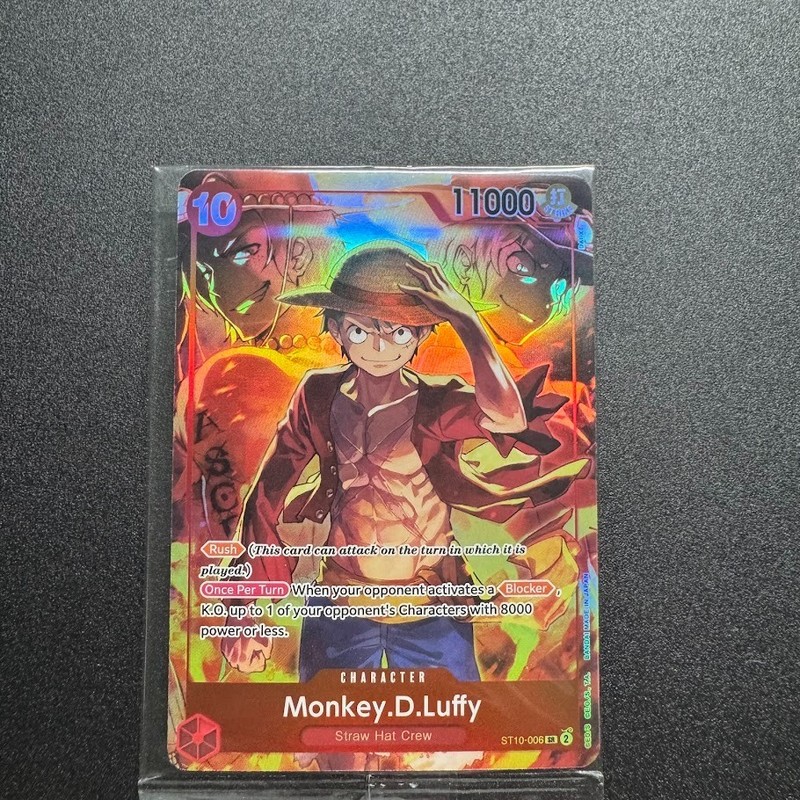 SEALED One Piece TCG Monkey.D.Luffy ST10-006 SR Treasure Booster Set Promo