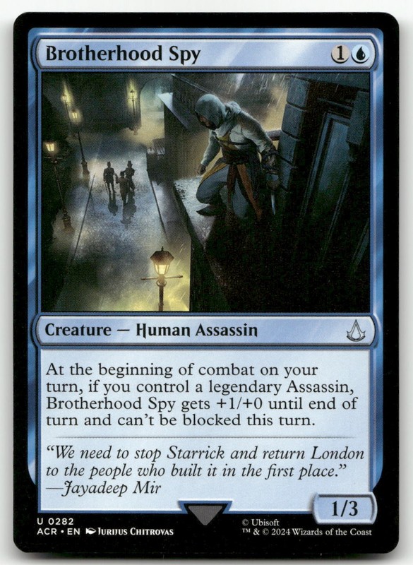 Brotherhood Spy #282 (NM) Assassin’s Creed ACR Magic MTG