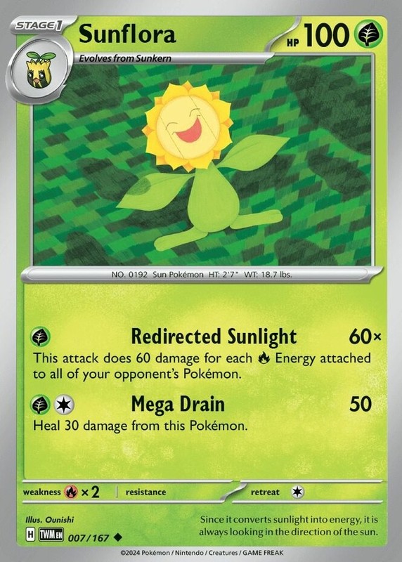 Sunflora – 007/167 – Uncommon – Near Mint