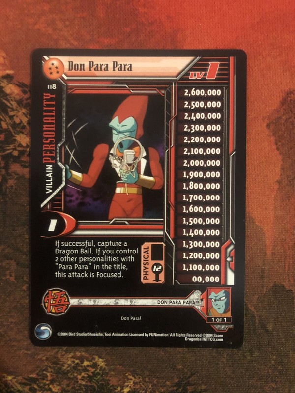 Dragon Ball GT Score Don Para Para Level 1 Unlimited – Lost Episodes – LP