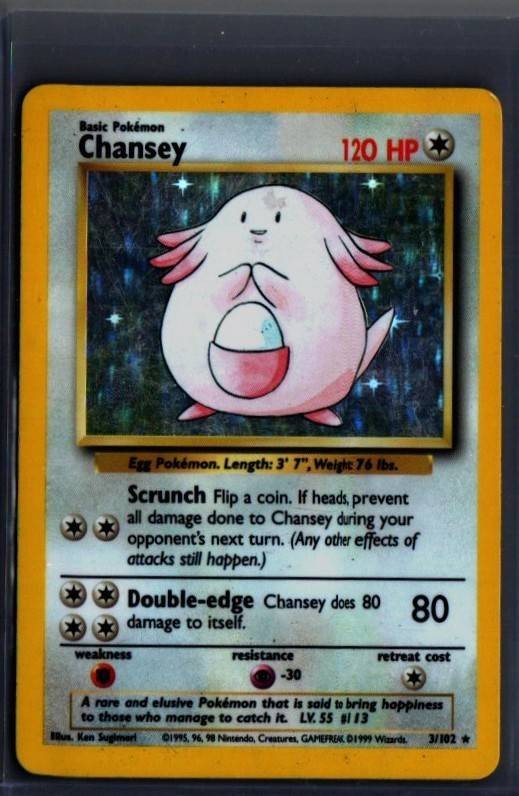 Chansey 3/130 Holo Rare Base Set 2 Pokemon