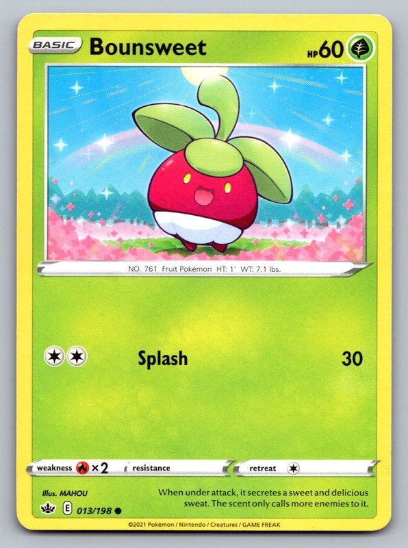 Pokemon TCG SWSH06: Chilling Reign Bounsweet 013/198