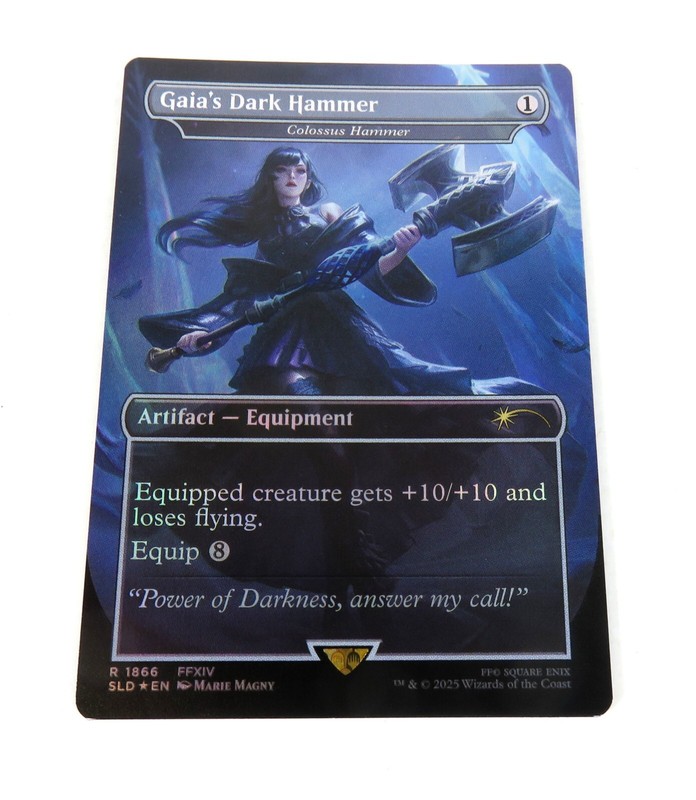 Gaia’s Dark Hammer Colossus Hammer Foil FINAL FANTASY Secret Lair MTG