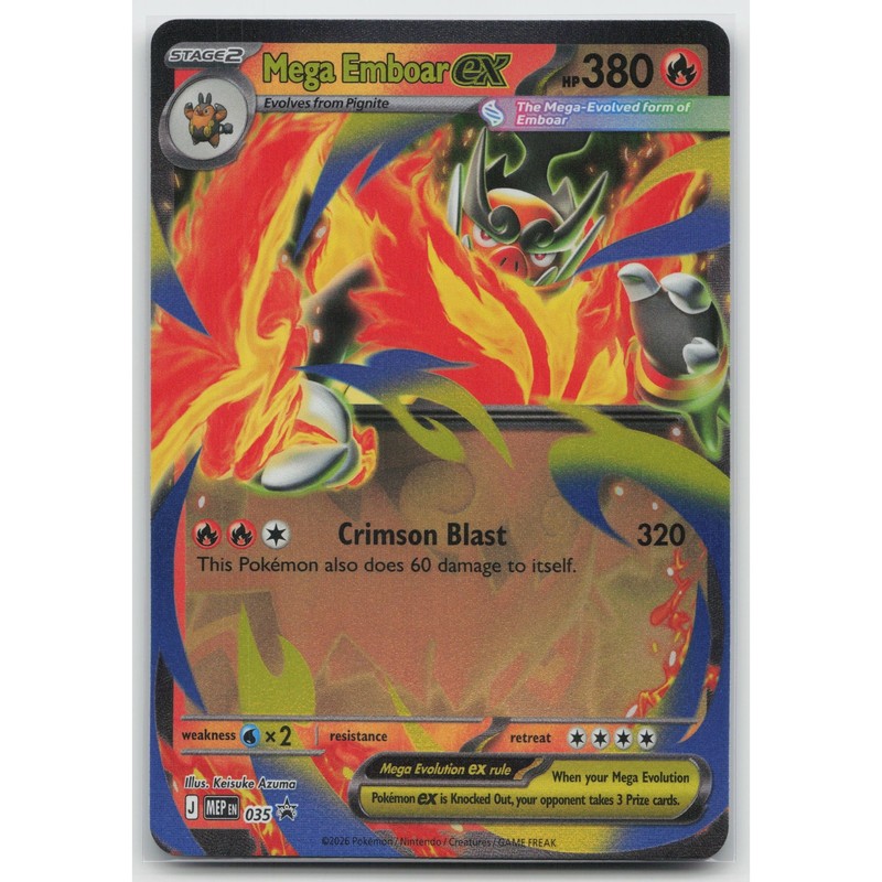 Mega Emboar ex Holo Mega Evolution Promo 035 P NM Pokemon