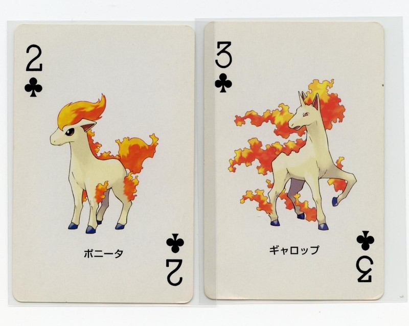 Ponyta Rapidash 2 & 3 of Clubs Pokemon LeafGreen Playing Card Venusaur HP DMG