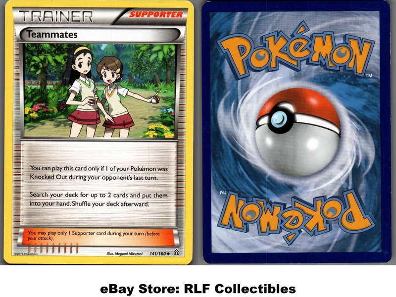2015 Pokemon, XY Primal Clash, #141/160 Teammates, Uncommon