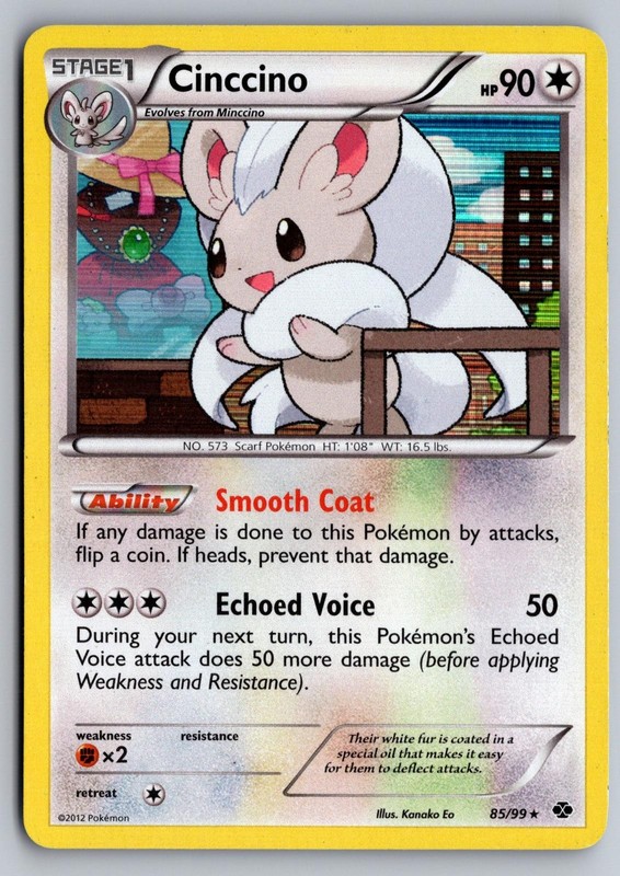 Cinccino 85/99 Holo Rare Next Destinies Pokemon Holo Moderately Played