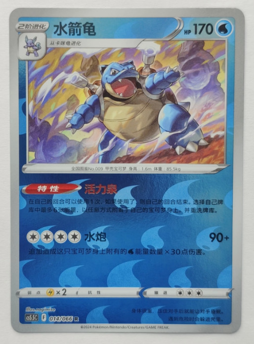 Pokemon S-CHINESE Shadow of Glory Blastoise 014/066 Rev Holo CS5.5C