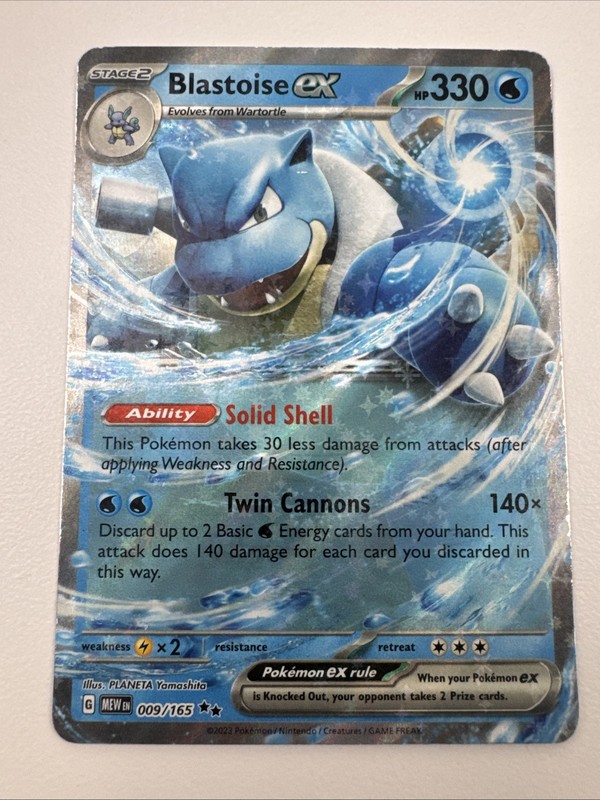 Blastoise ex 009/165 Sv: Scarlet & Violet 151 Holo LP