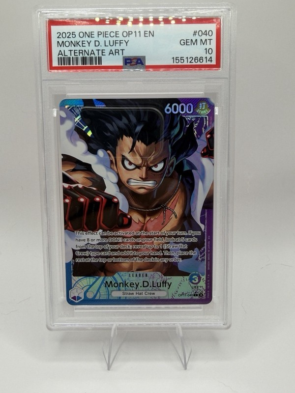 Monkey D.Luffy A Fist of Divine Speed OP-11 #040 Alt Art PSA 10 One Piece