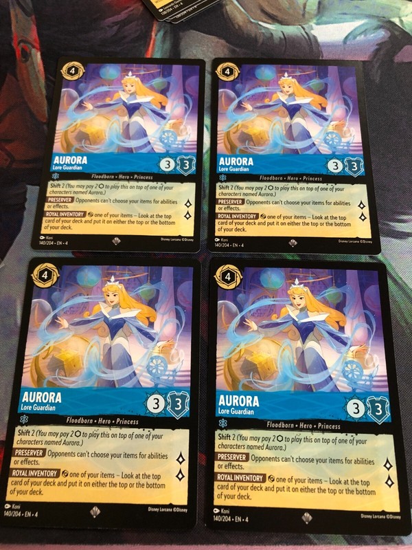 Aurora Lore Guardian Super Rare 4x x4 Disney Lorcana Playset Ursula’s Return