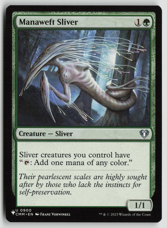 Manaweft Sliver (CMM) Lightly Played 900 The List Reprints MTG