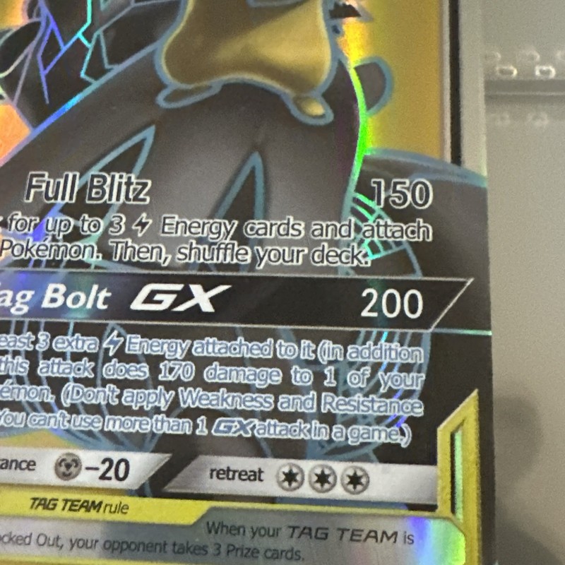 Pokémon Card Base Pikachu & Zekrom Gx Hp240 Tag Team Full Blitz Tag Bolt Gx gallery