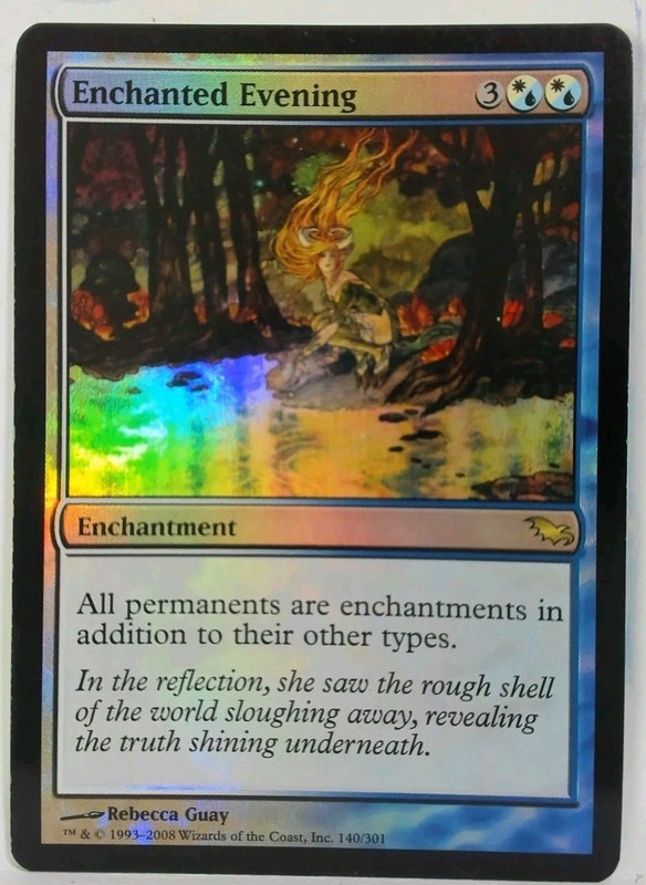 Enchanted Evening FOIL Shadowmoor #140/301 nm8 MTG Near mint 8, very light play
