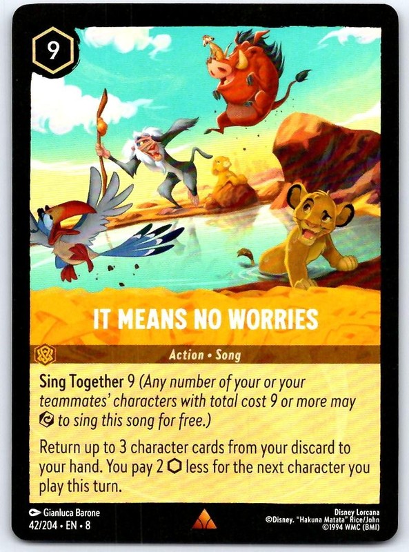 It Means No Worries 42/204 R Reign of Jafar Lorcana NM/M