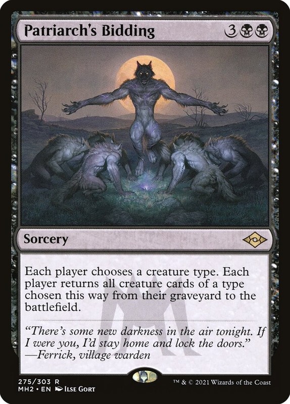 MTG Magic the Gathering Patriarch’s Bidding (275/767) Modern Horizons 2 LP