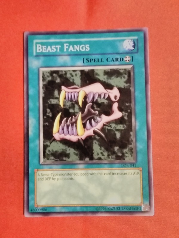 Beast Fangs – LOB-041 – Common – Unlimited – Yu-Gi-Oh! – Unplayed Mint+