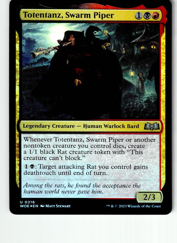 Totentanz, Swarm Piper 216 Wilds of Eldraine Magic: The Gathering Foil LP