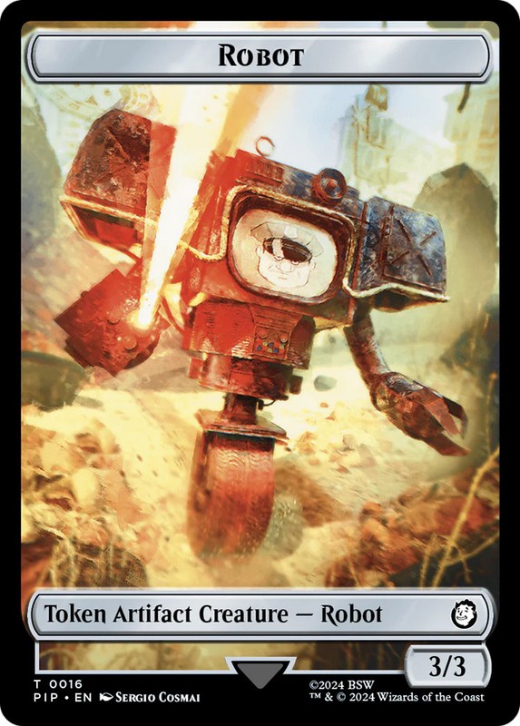 MTG Robot // Food (0014) Double-Sided Token [Fallout Tokens] Near Mint Magic