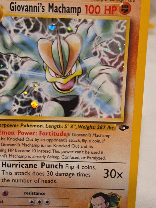 Giovanni's Machamp Holo 6/132 Gym Challenge Holo Original Mint Unplayed gallery