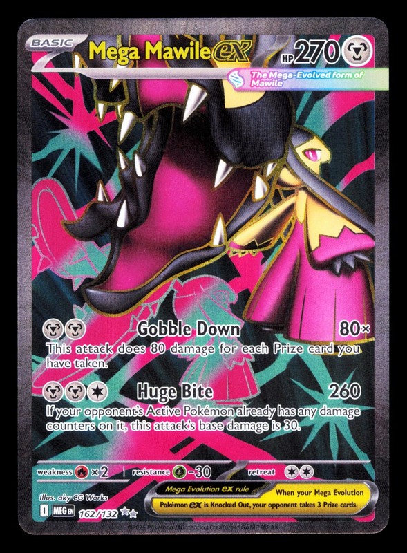 Mega Mawile ex – Holo Ultra Rare ME01: Mega Evolution 162/132 NM