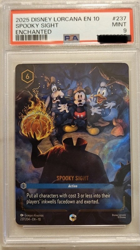 Disney Lorcana TCG Enchanted Enchantment Card 237/204 PSA 9 2025 English