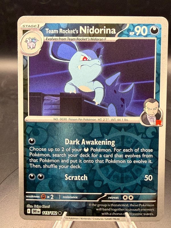 TEAM ROCKET’S NIDORINA – Pokemon – 115/182 Destined Rivals – Reverse Holo NM/M