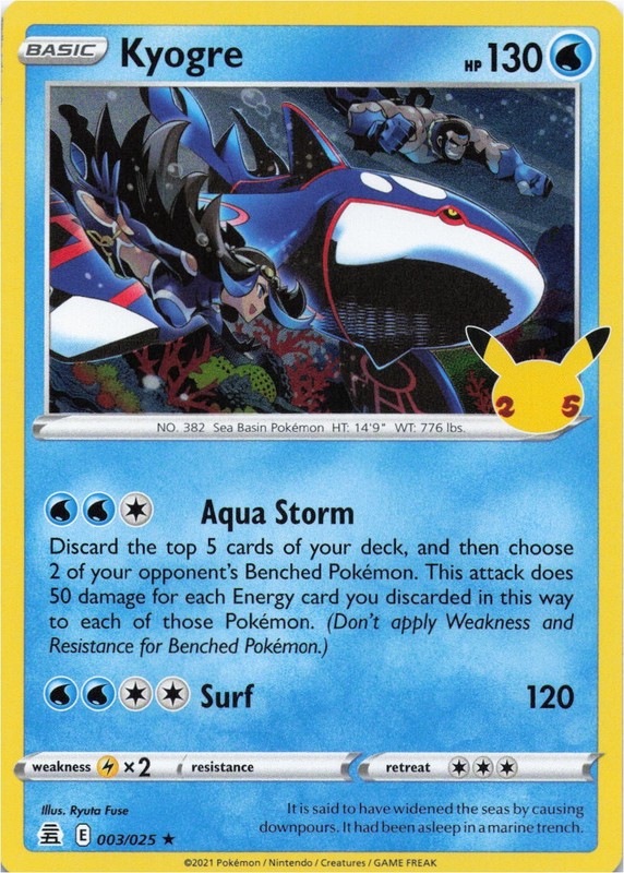 Pokemon – Kyogre #003/025 – Celebrations Holo