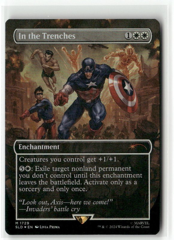 In the Trenches Rainbow FOIL – Marvel Secret Lair MTG NM