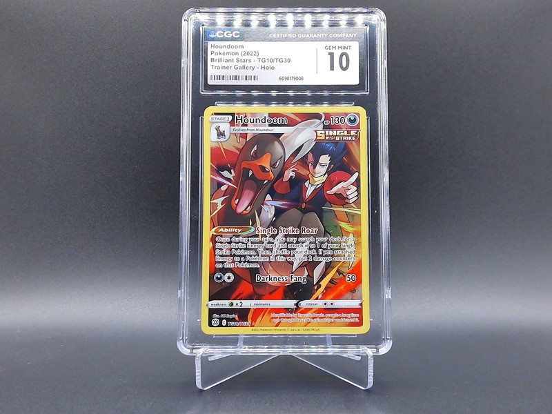 Pokémon Houndoom TG10/TG30 CGC 10 GM Sword & Shield Brilliant Stars Pokemon TCG
