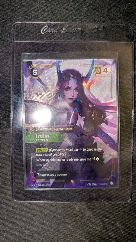 Irelia Fervent Overnumber 225/221 Foil NM ENGLISH Riftbound TCG