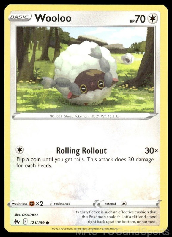 Wooloo 121/159 Crown Zenith Pokemon TCG NM