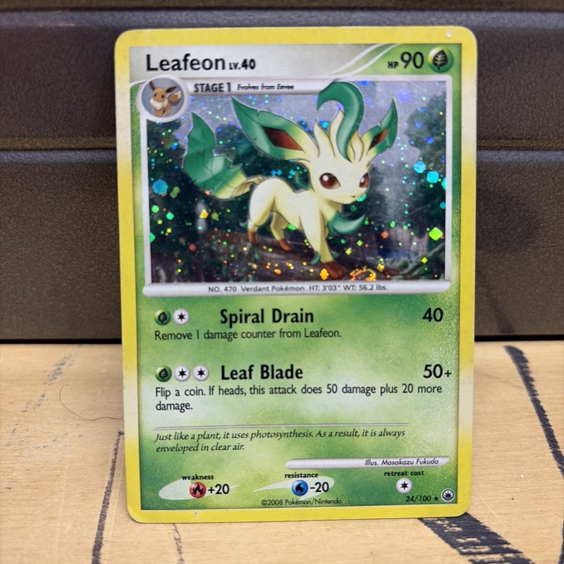 Pokemon Leafeon Holo 24/100 Rare Majestic Dawn Diamond Pearl Ex Gx Rare