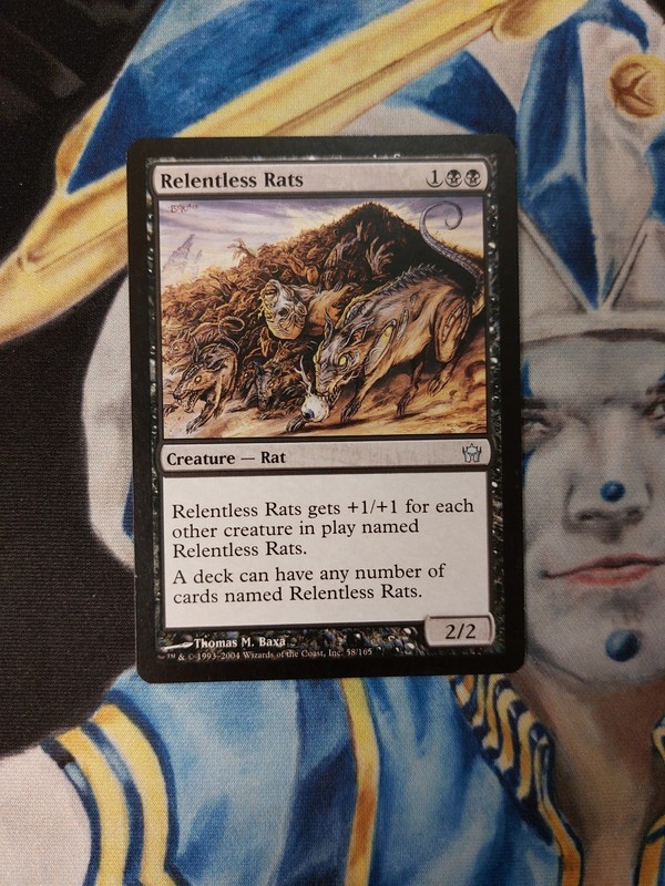 Relentless Rats MTG Fifth Dawn Black Uncommon Creature Slightly Played x1 RR14 gallery
