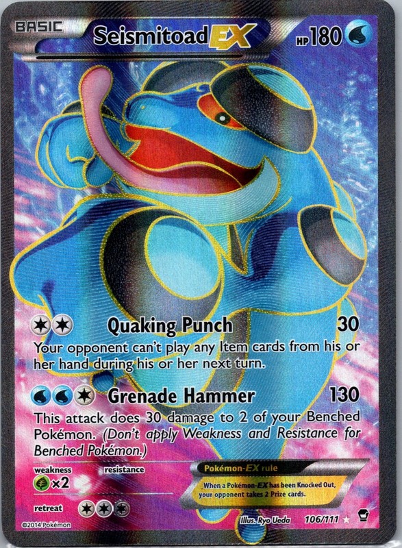 Seismitoad EX (106 Full Art) Holo Ultra Rare XY – Furious Fists 106/111 NM