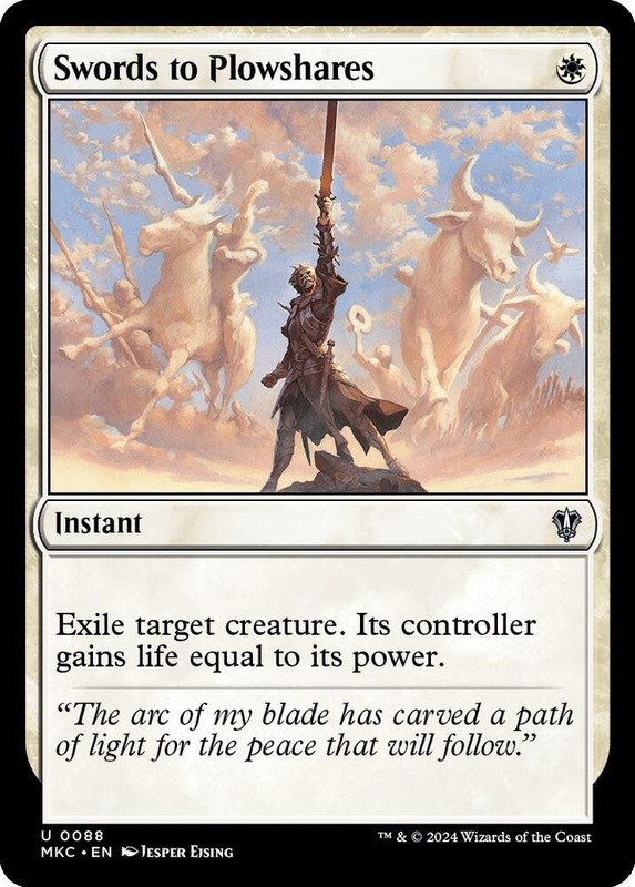 1x Swords to Plowshares – Commander: Murders at Karlov Manor – NM – MTG