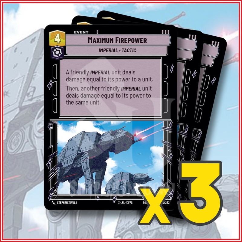 STAR WARS UNLIMITED TCG: Maximum Firepower 234/252 x3 | Spark of Rebellion