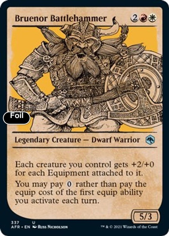 Bruenor Battlehammer (Showcase) [Adventures in the Forgotten Realms] NM Foil …