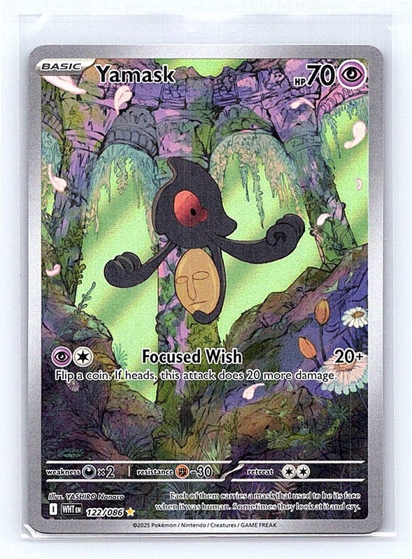 Yamask Holo 122/086 SV: White Flare Illustration Rare NM