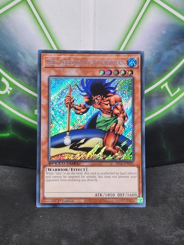 Yugioh The Legendary Fisherman SBC1-ENC01 Secret Rare 1st Edition NM