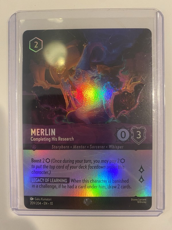 Disney Lorcana TCG Merlin Completing His Research 209/204 Enchanted Foil EN