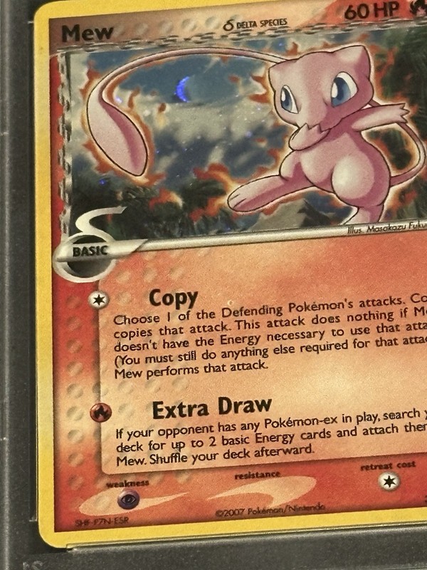 Mew Delta Species Holo PSA 5 Pop Series 5 Inverted Back New Cert Holo Bleed gallery