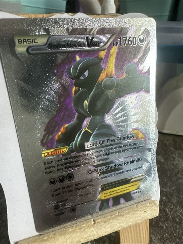 Mewtwo Vmax Silver Foil Fan Art Display Card NM/M gallery