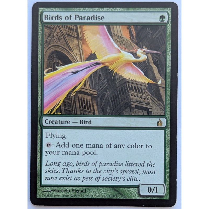 Birds of Paradise, Ravnica: City of Guilds (RAV) #153, LP MTG