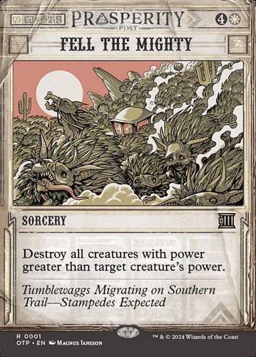 Fell the Mighty – Extended Art Showcase OTP NM MTG