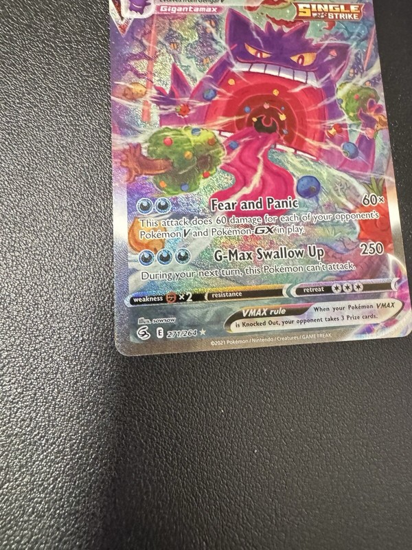 Gengar VMAX (Alternate Art Secret) 271/264 Swsh08: Fusion Strike Holo gallery